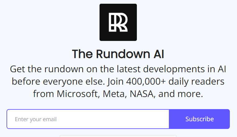 The Rundown AI Newsletter